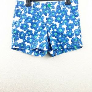 Lilly Pulitzer Womens Blue Floral Shorts